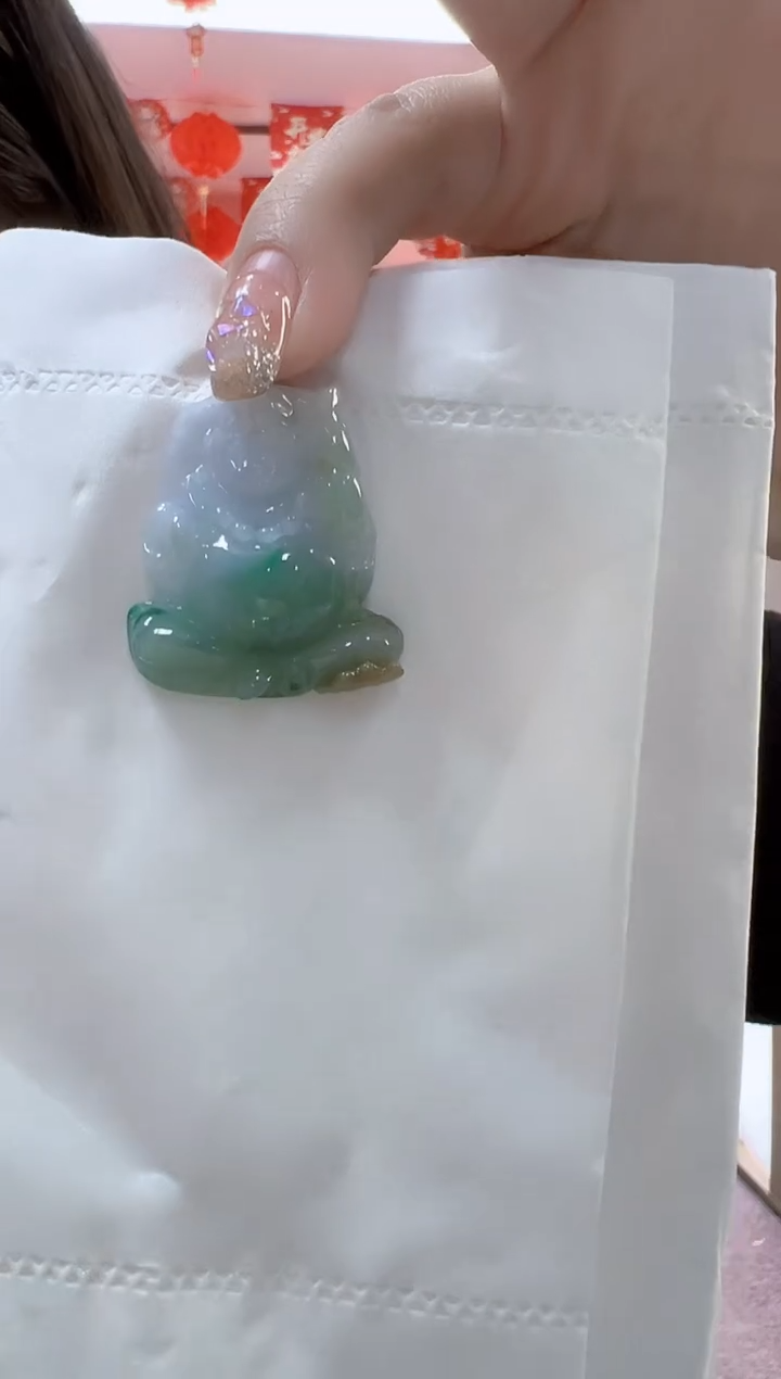 【闪购商品】翡翠颈饰未镶嵌孤品佛公宽30高32厚7