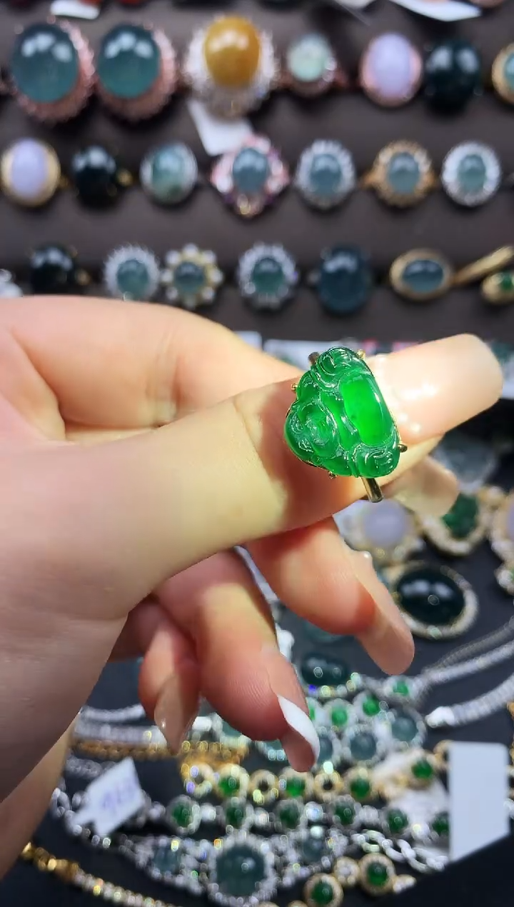 【闪购商品】翡翠戒指银S925镶嵌51241421