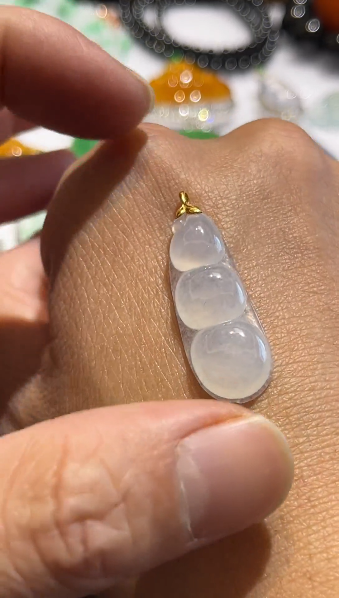 颈饰18K金镶嵌翡翠翡翠A货 闪购多样性