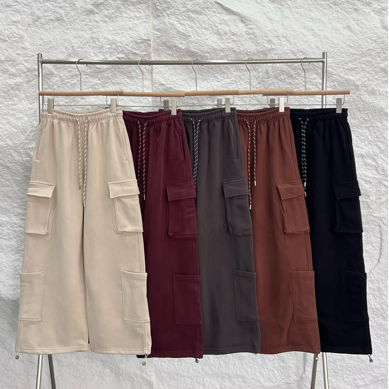 秋冬潮流工装裤休闲裤阔腿女裤百搭801