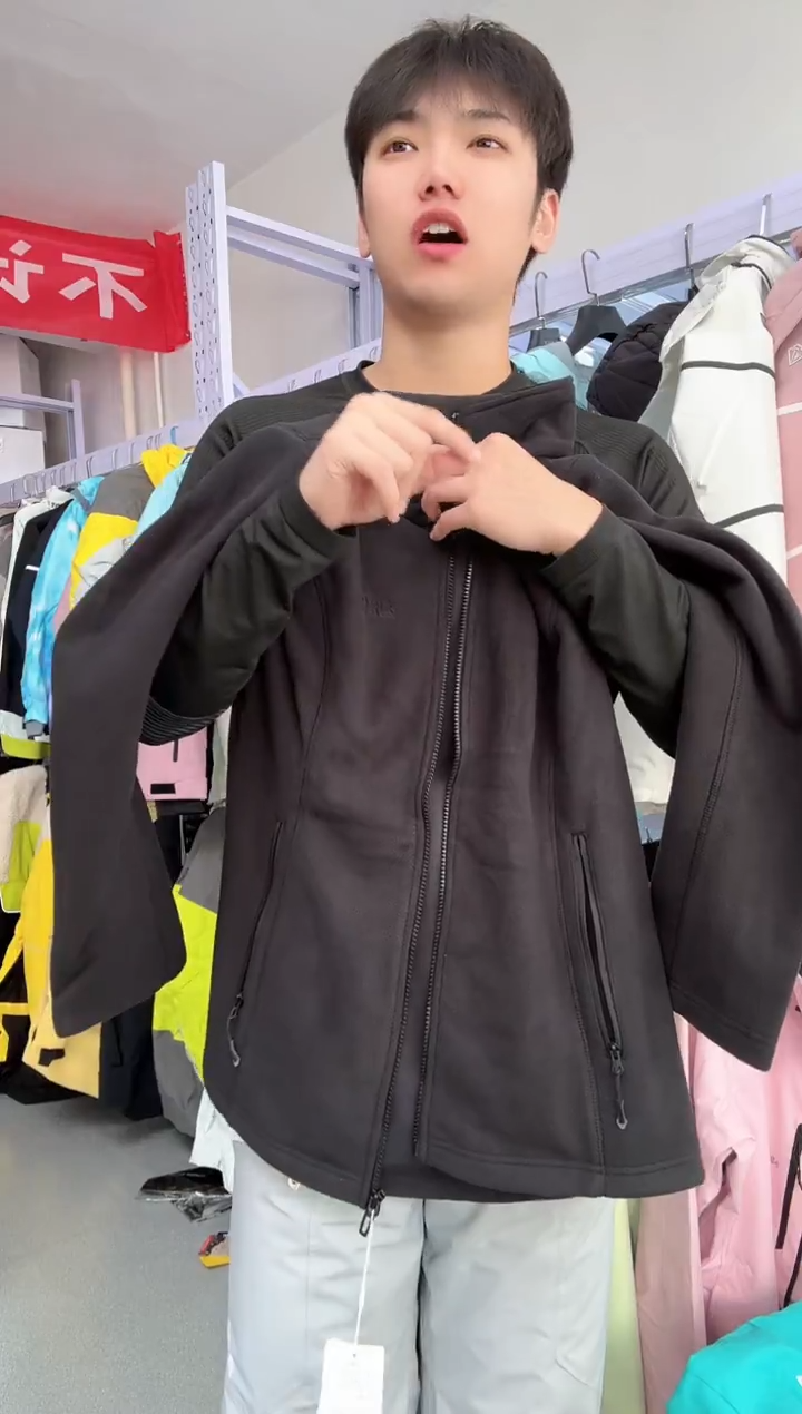 聚酯纤维抓绒 13108 0 l码 直播间样衣 