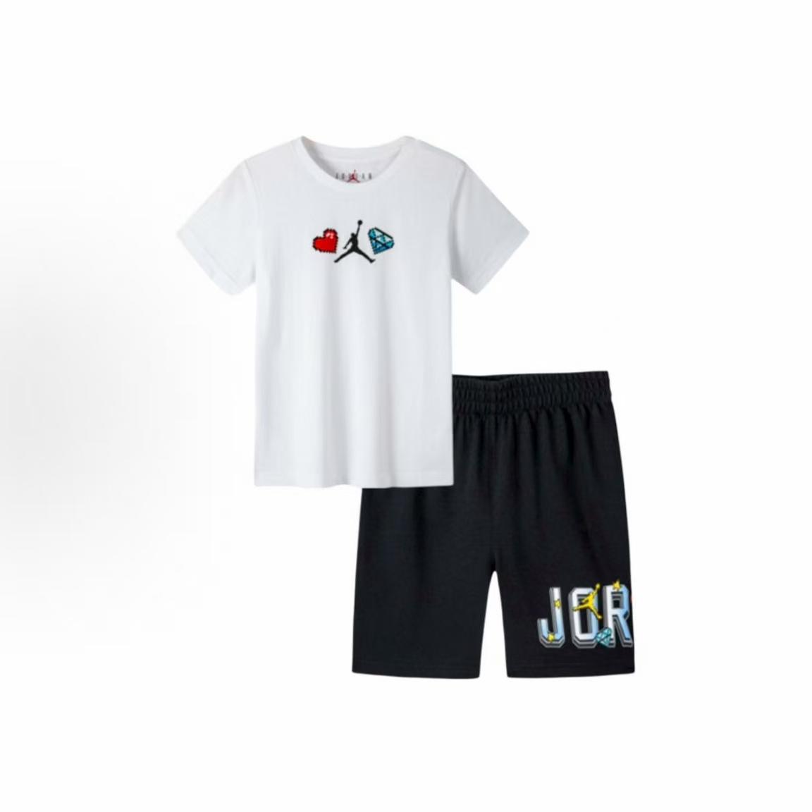 AIR JORDAN舒适柔软简约套装正黑色 中小童FB2045-010