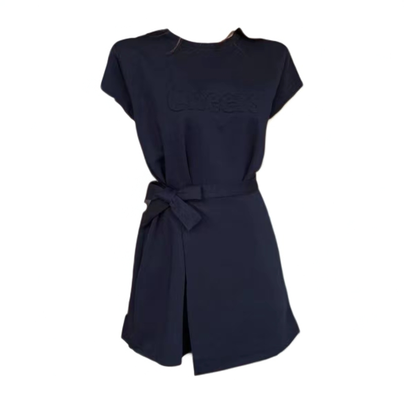 夏季新品大码气质女装百搭胖MM减龄百搭显瘦假两件连衣裙-1066