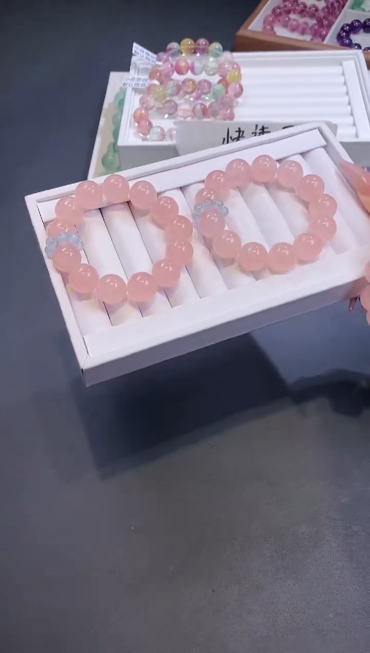 未镶嵌手链水晶1211.21西柚马粉手串 多样性发其一