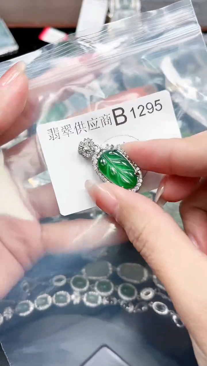 【闪购商品】翡翠颈饰未镶嵌1295赠皮绳