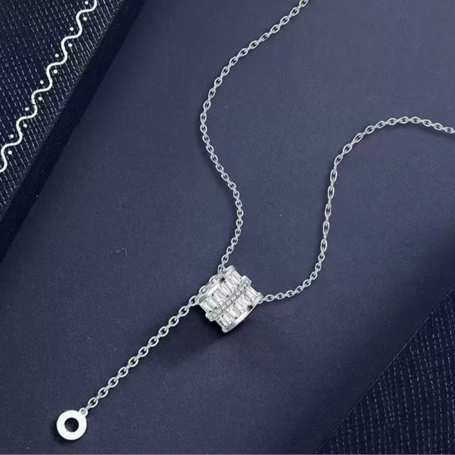 合金项链 【Ms.Julie首饰】流苏小蛮腰吊坠银饰品轻奢项链