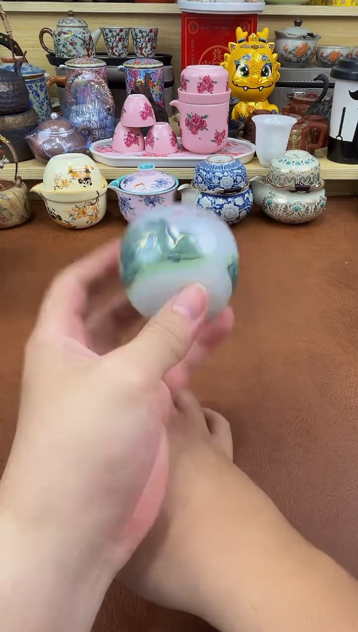 陶瓷茶具摆件旅行套组