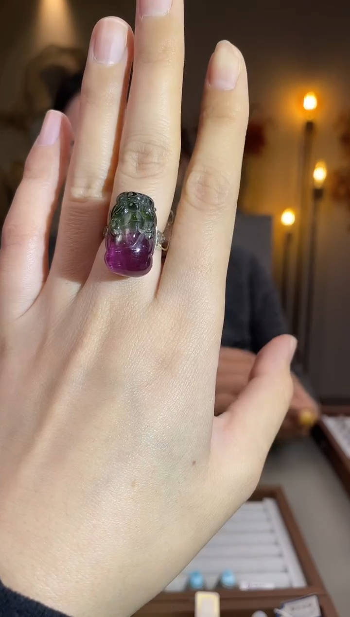 银S925镶嵌手饰碧玺手饰