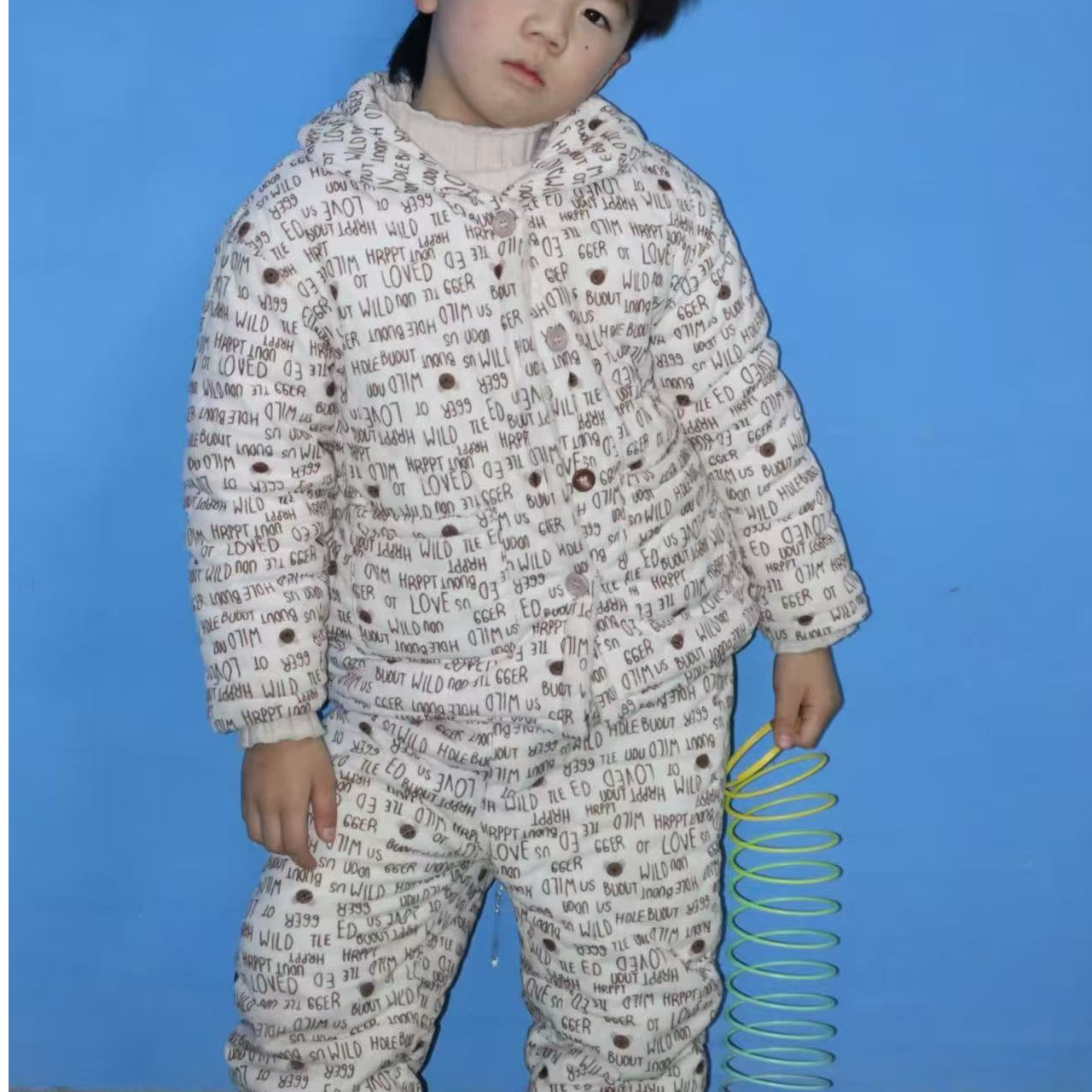 Wone小童 品牌 儿童加棉加厚家居服