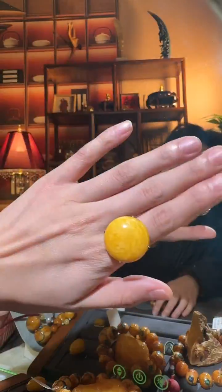 蜜蜡颈饰银S925镶嵌9798天然蜜蜡珠宝奇石