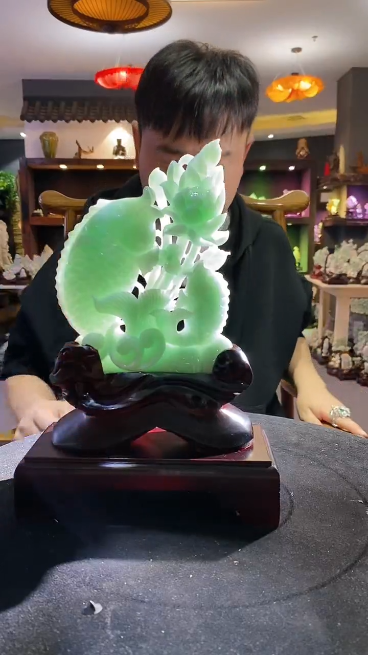 【闪购商品】定制翡翠未镶嵌03/0117/W/年年有余