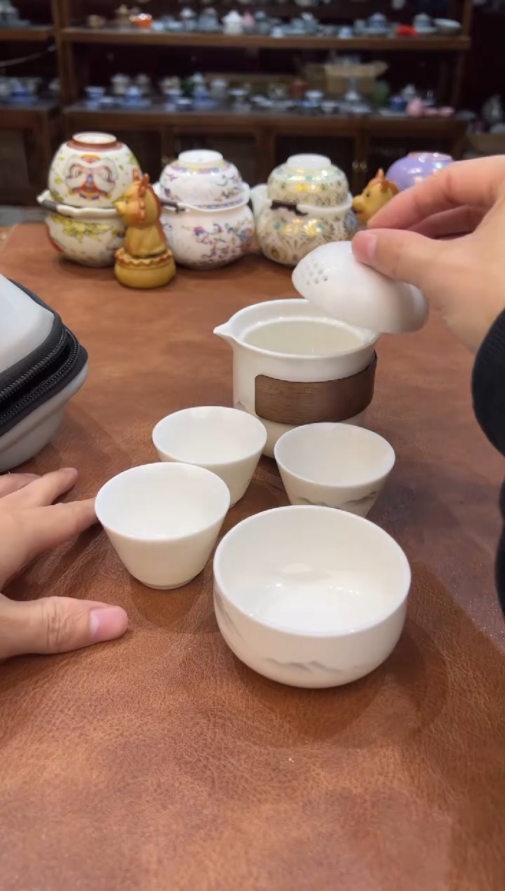 真的很便宜会开片的旅行茶具