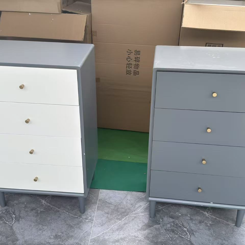 简约现代五斗柜实木卧室轻奢储物柜客厅靠墙抽屉柜收纳柜意式斗柜