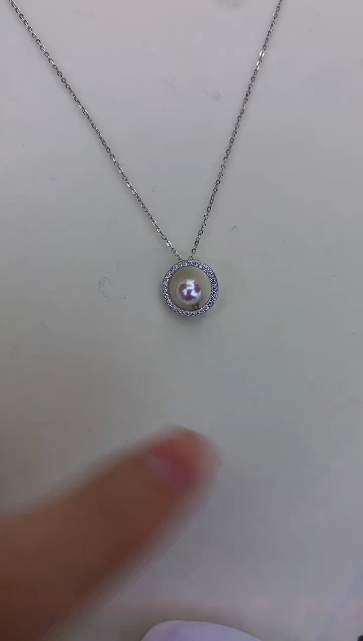 银S925镶嵌DA海水珍珠 GD051 套链 7