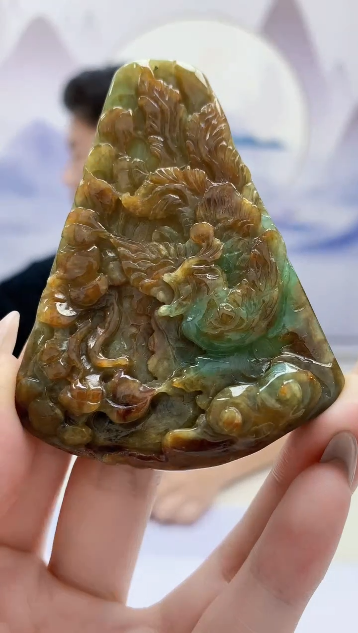 定制翡翠未镶嵌4917jw-毛货挂件104