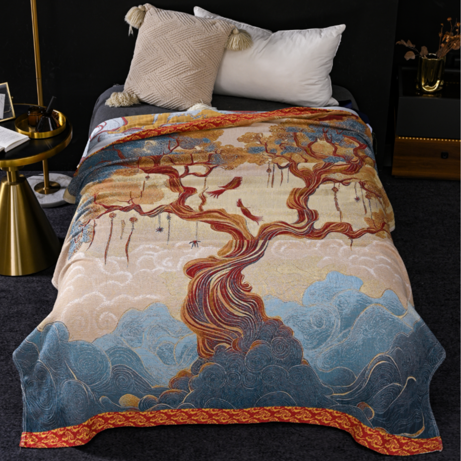 国宾伴手礼纱布盖毯--扶桑150*200