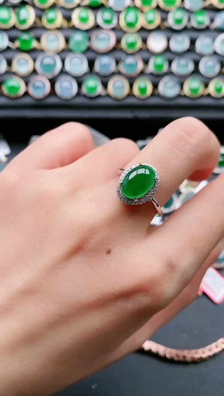 【闪购商品】翡翠戒指银S925镶嵌111111