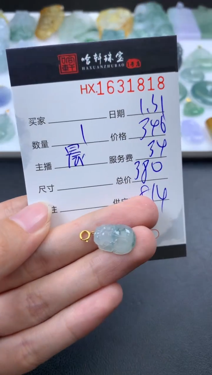 【闪购商品】翡翠挂件未镶嵌哈轩 挂件1