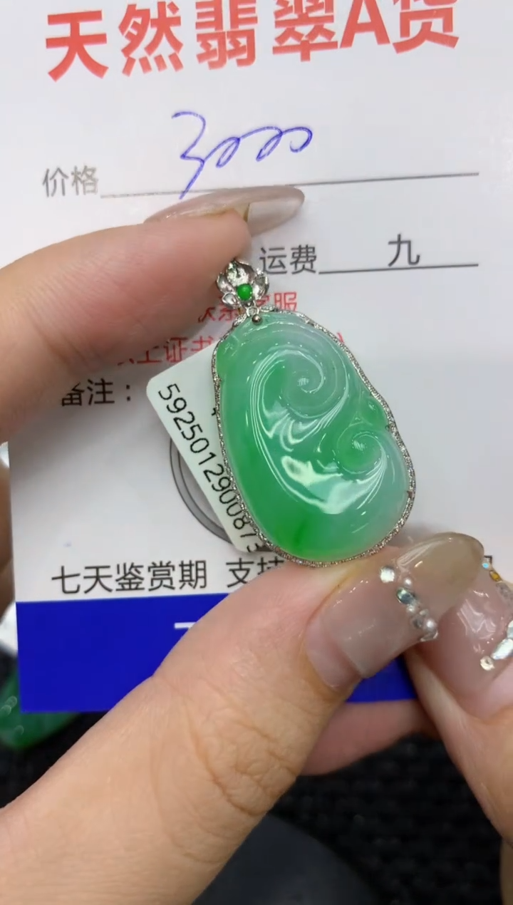 【闪购商品】翡翠颈饰18K金镶嵌222222222