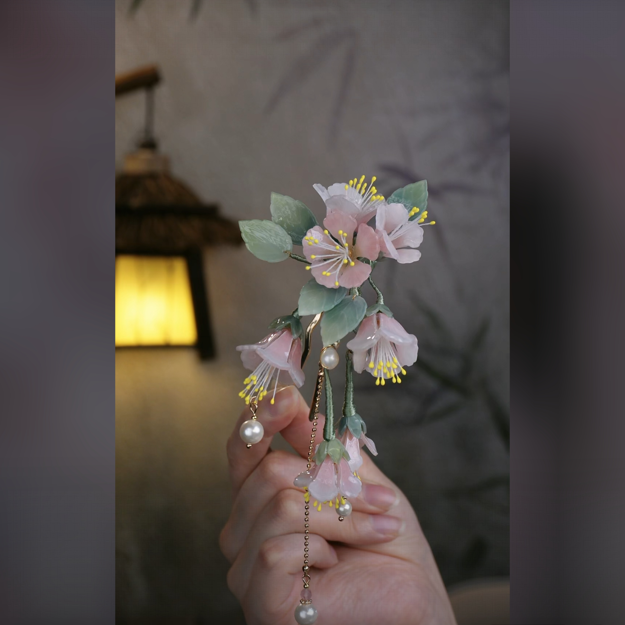 风雪初晴 泠芷发钗  手工汉服百搭复古风超仙明制仙气发饰品