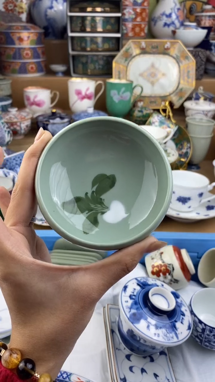 【闪购商品】杯豆青有款瓷色工艺品品品品