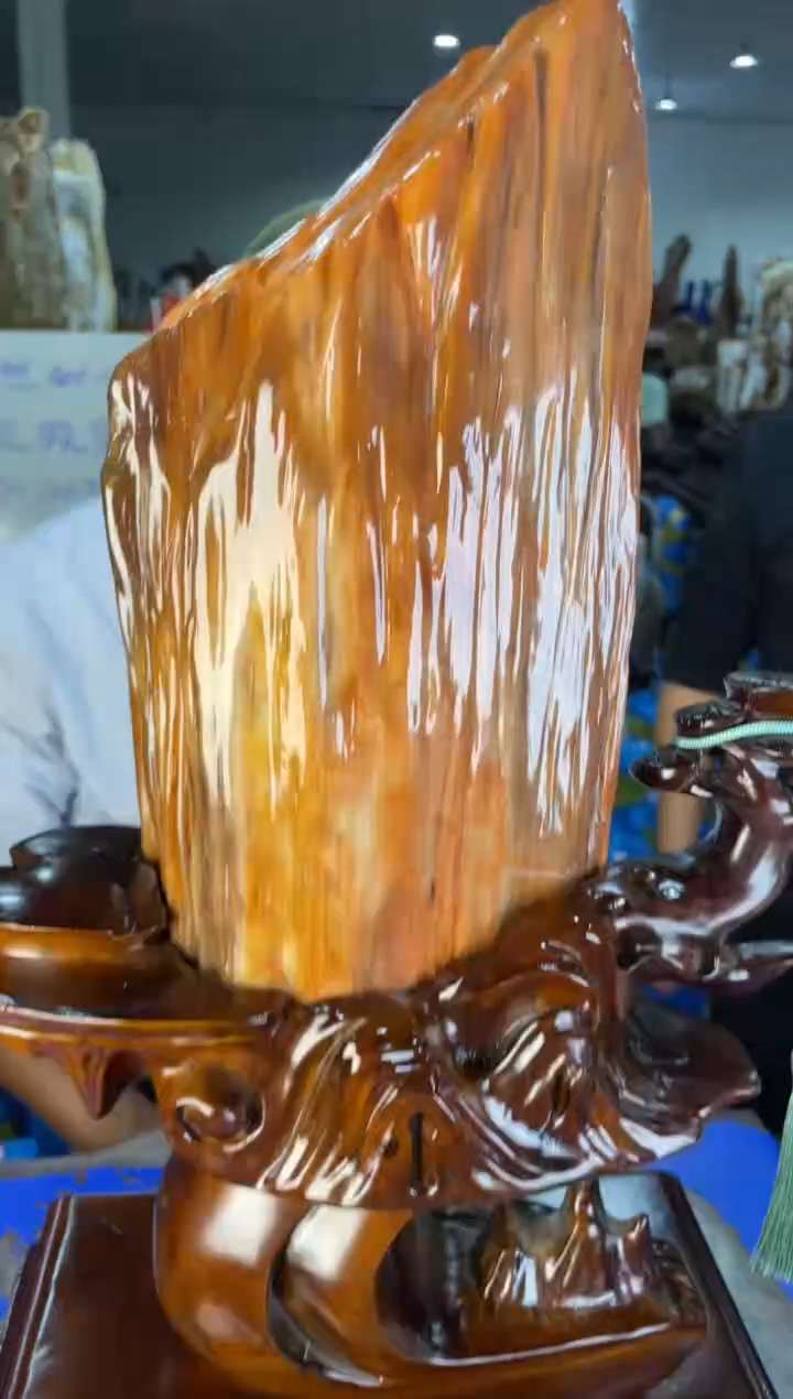 未镶嵌摆件硅化玉23