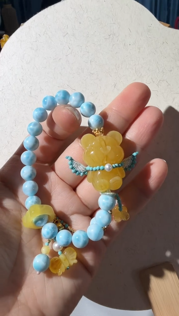 【闪购商品】蜜蜡手链未镶嵌蜜蜡小熊手链