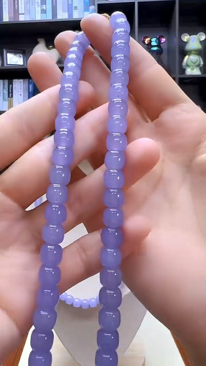 高货紫色diy劲饰项链