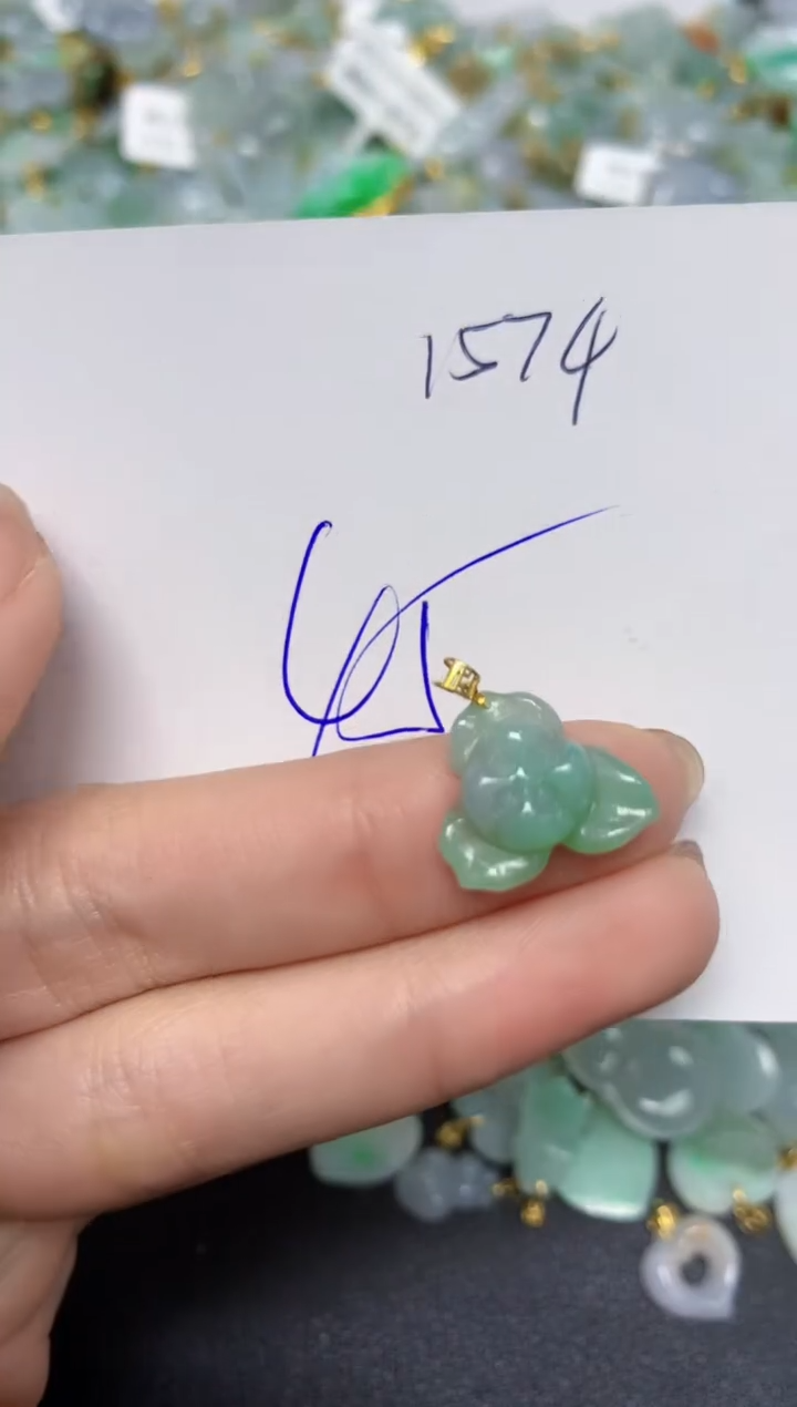 【闪购商品】翡翠颈饰18K金镶嵌 天然翡翠A货