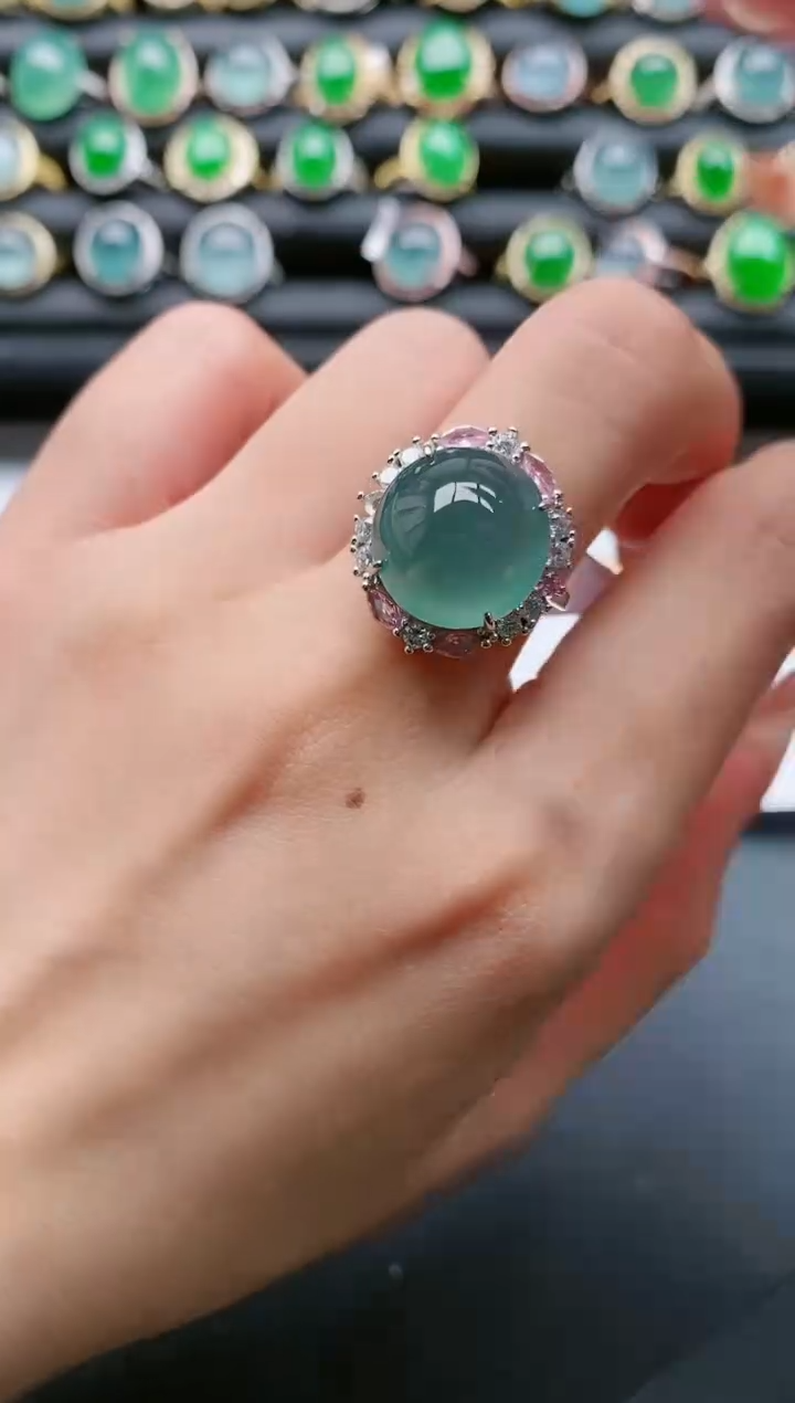 【闪购商品】翡翠戒指银S925镶嵌11111111