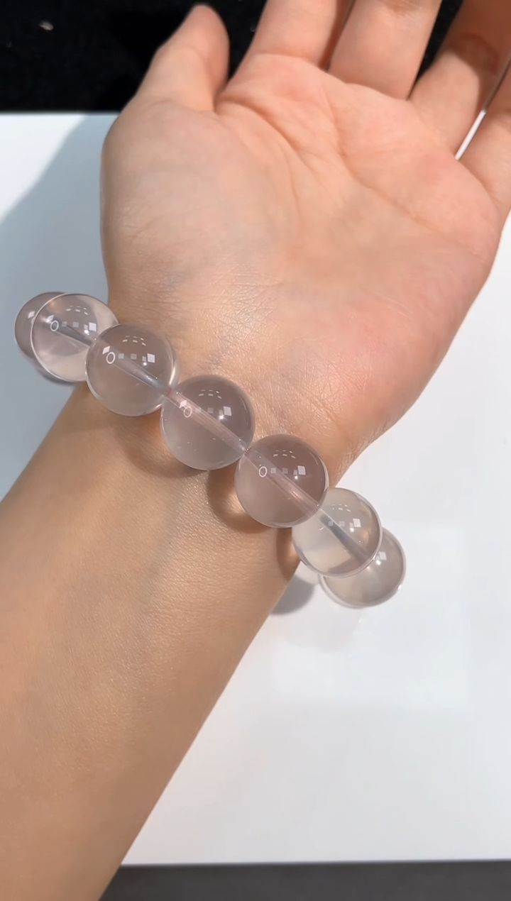 【闪购商品】水晶手链未镶嵌85号粉色单圈16mm