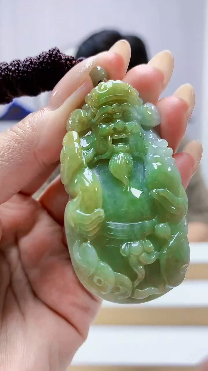 未镶嵌定制翡翠4917MM-毛货挂件28