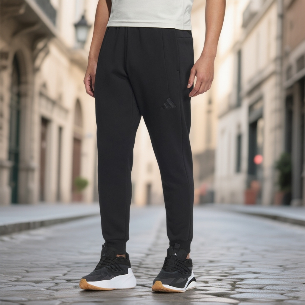 adidas/阿迪达斯春秋冬季新款男针织长裤束脚锥形运动休闲裤加绒