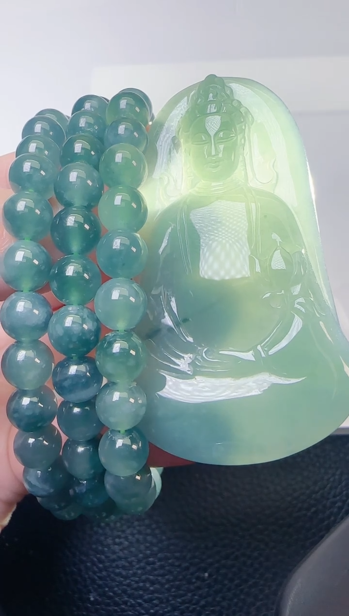 颈饰未镶嵌翡翠天然A货翡翠  多样性随机发其一