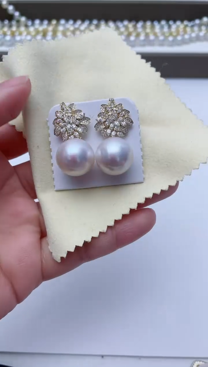 【闪购商品】淡水珍珠耳饰银S925镶嵌A66