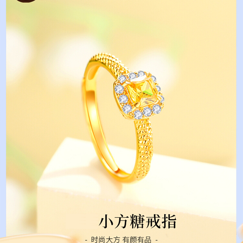 足银戒指 女款气质轻奢百搭简约经典精致小众可调节复古实心戒指