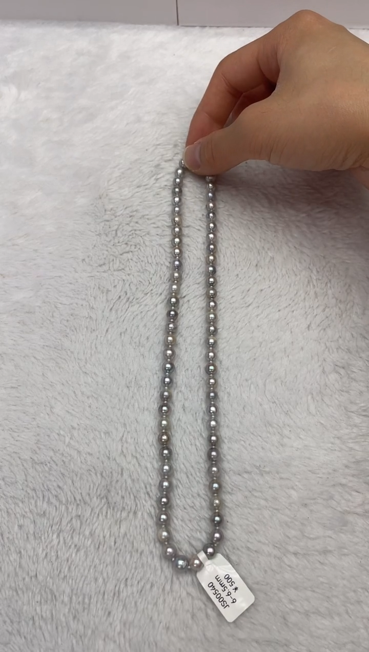 【闪购商品】海水珍珠项链未镶嵌AK真多麻6-6.5mm（多样性发一）