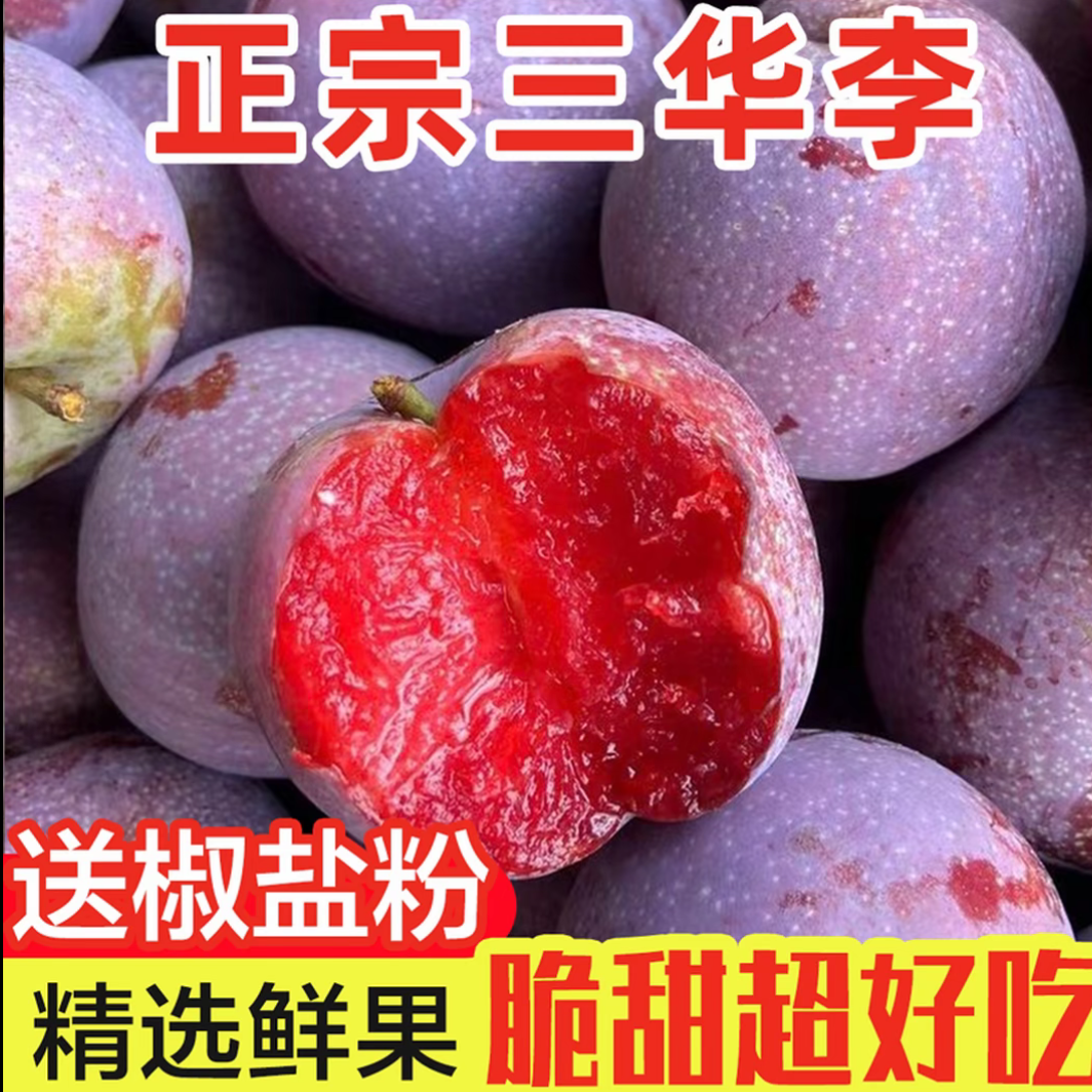 【正宗红心三华李】新鲜采摘当季酸脆可口当发当天摘