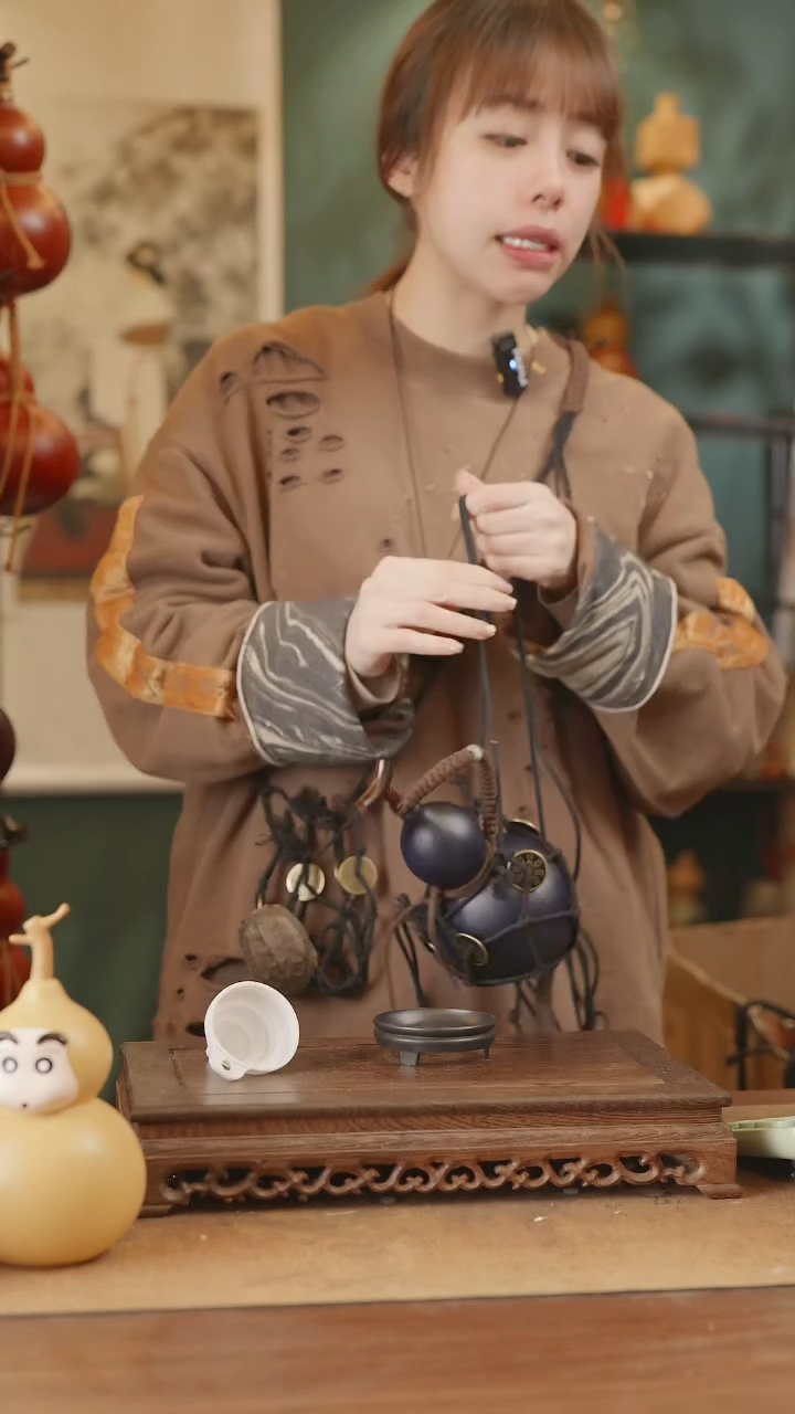 【闪购商品】215号精品天然大漆工艺防渗内胆酒葫芦~