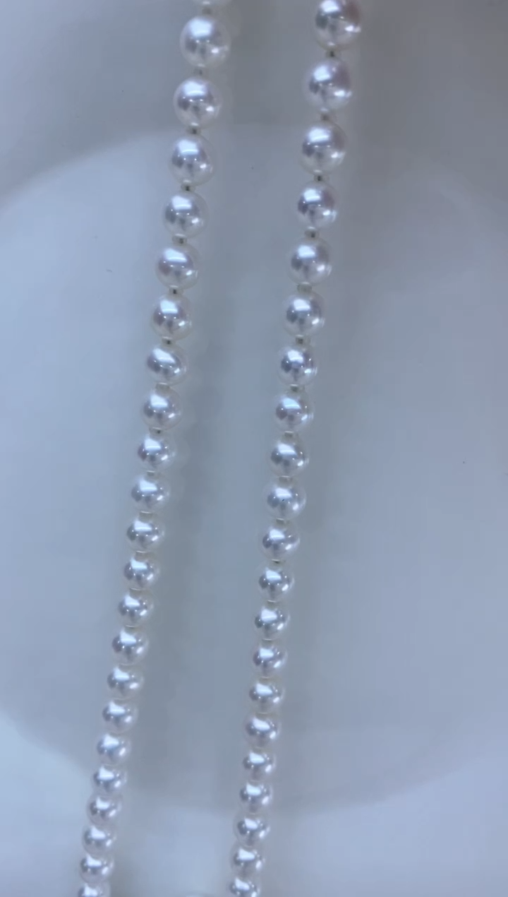 【闪购商品】淡水珍珠项链18K金镶嵌6.5-7.5