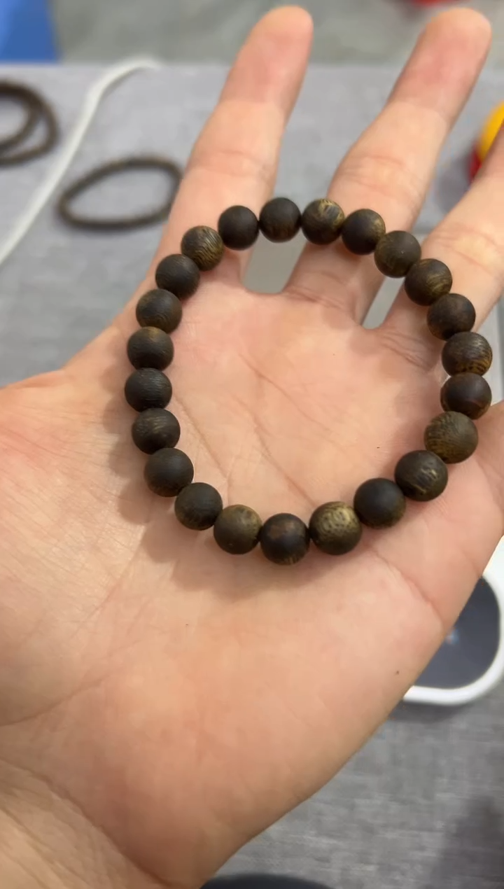 【闪购商品】沉香手串08沉水圆珠单圈7克+多样性发其一