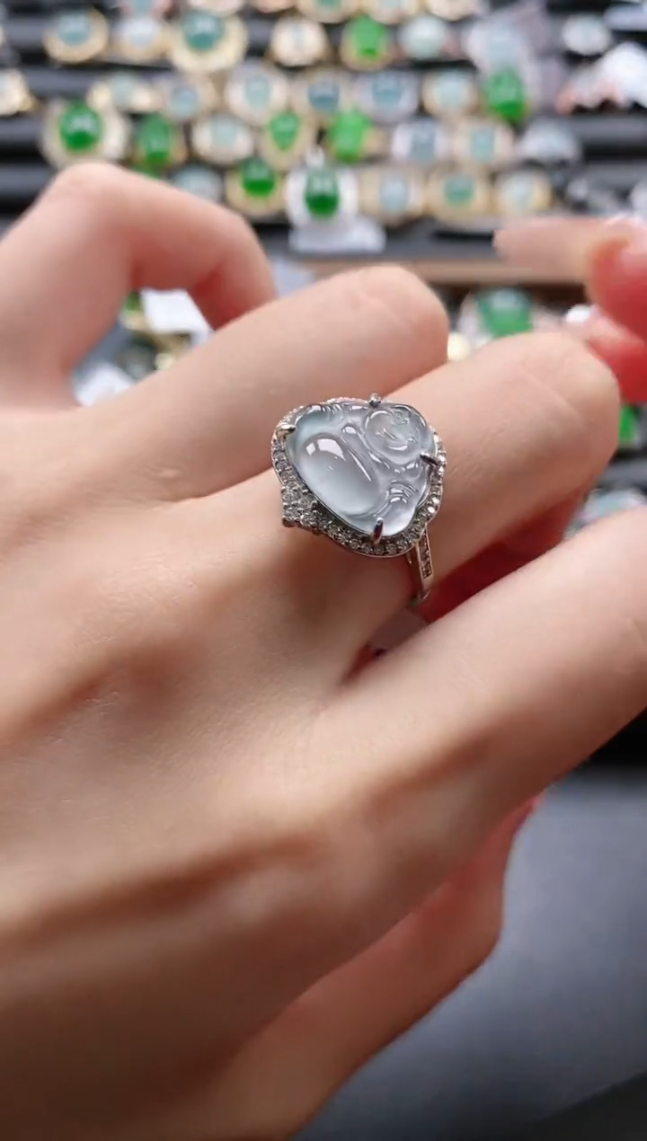 【闪购商品】翡翠戒指银S925镶嵌51151