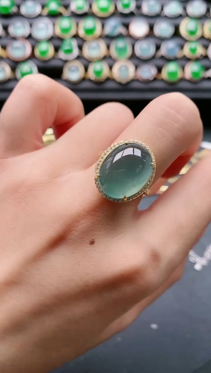 【闪购商品】翡翠戒指银S925镶嵌11111111