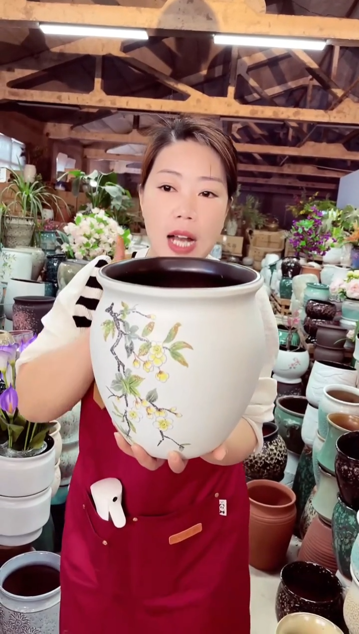 紫砂花盆高22口20