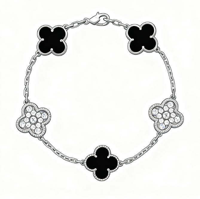 钨合金贝壳手链 3.0V金cnc精工 ZP 18K 四叶五花手链  顶版