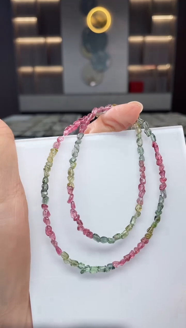 未镶嵌老矿碧玺三圈手串mm+碧玺（多样性发一条）Q