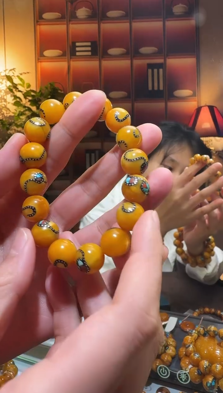 蜜蜡颈饰未镶嵌9336天然蜜蜡珠宝奇石