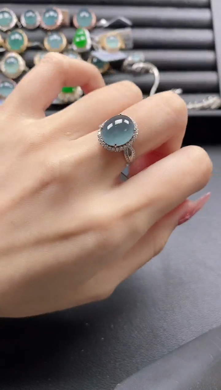 【闪购商品】翡翠戒指银S925镶嵌1111-