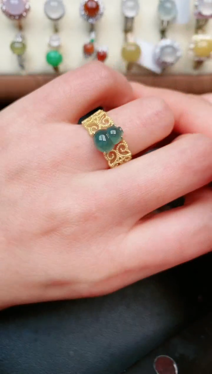 【闪购商品】翡翠戒指银S925镶嵌....