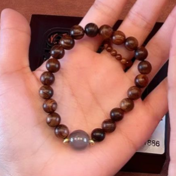 077-单圈黄花梨手串(无礼盒)愿